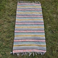 striber-orangenist-grøn-gul-svensk-løber-gammelt-kludetæppe-fra-Sverige